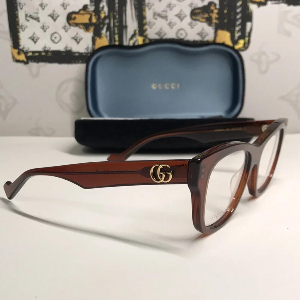 New Authentic Gucci Tortoise Shell Women's Glasses GG0992o 003